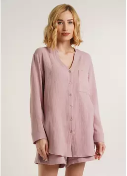 Удлиненная рубашка из муслина CRUISE 4503/010 ashen rose (розовый)