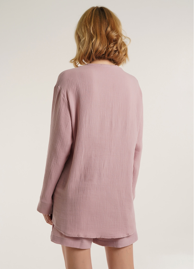 Подовжена сорочка з мусліну CRUISE 4503/010 ashen rose (рожевий)