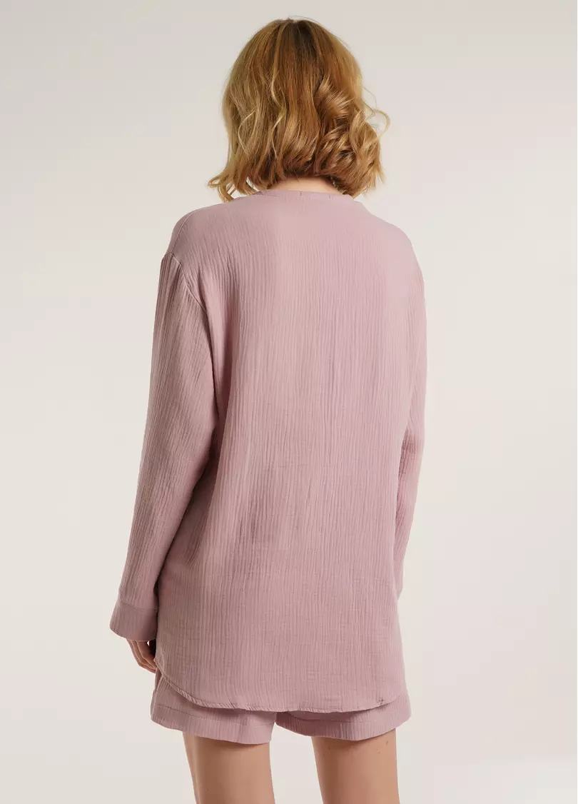 Подовжена сорочка з мусліну CRUISE 4503/010 ashen rose (рожевий)