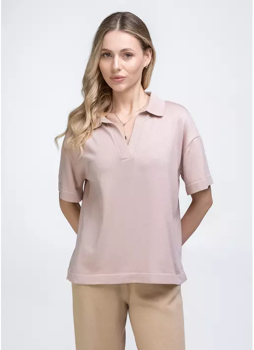 Поло з в'язаного трикотажу FREYJA CTN 7501/230 (рожевий)