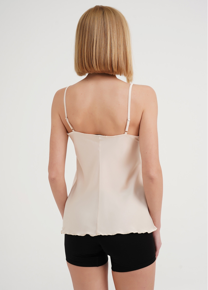 Шелковая майка с кружевом HELENA 3809/051 beige (бежевый)