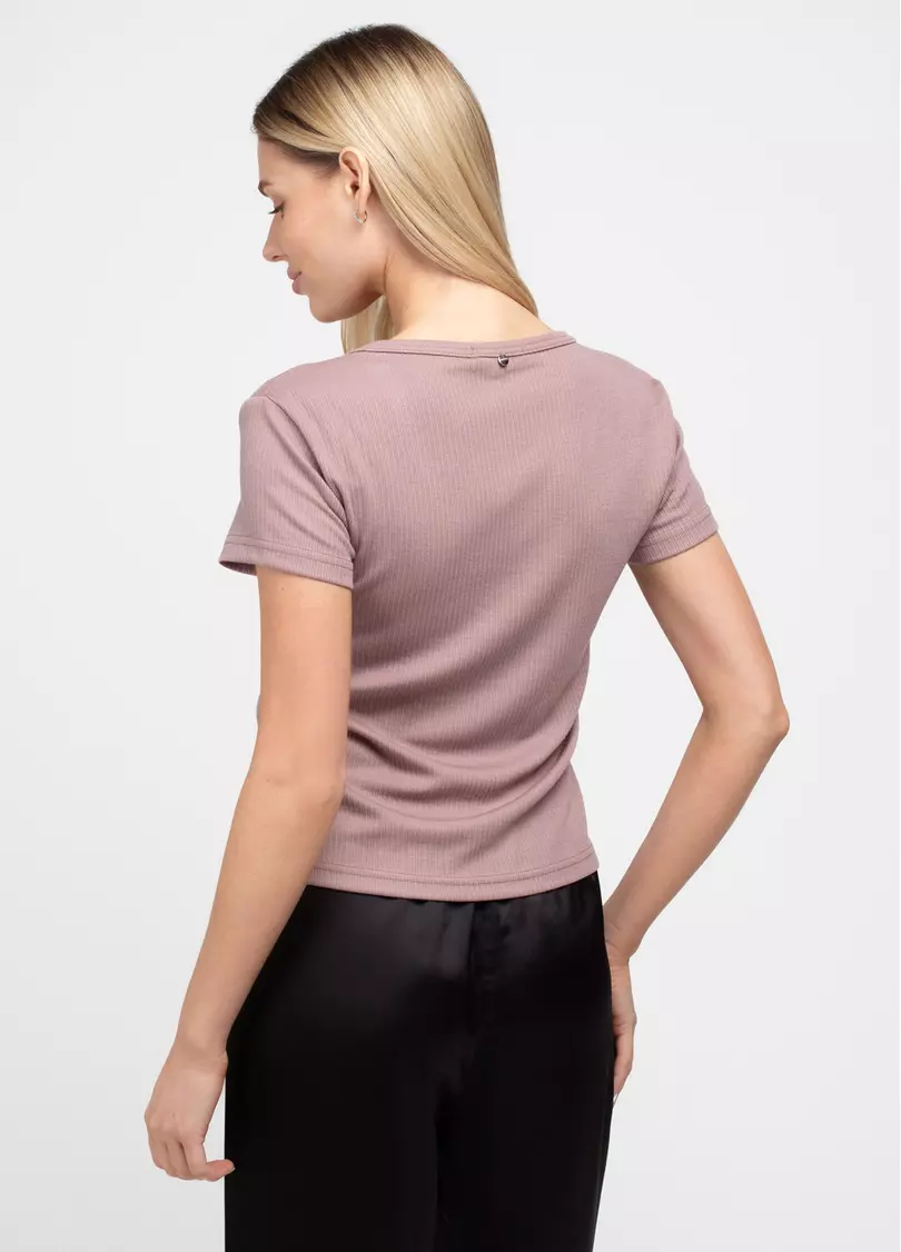 Футболка з імітацією майки LIGHT ESSENTIAL 4823/320 (коричневий)