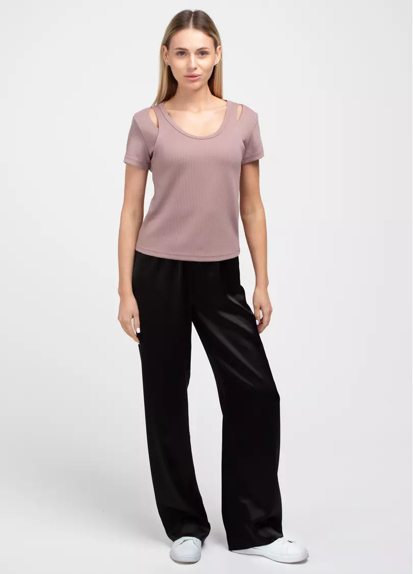 Футболка з імітацією майки LIGHT ESSENTIAL 4823/320 (коричневий)