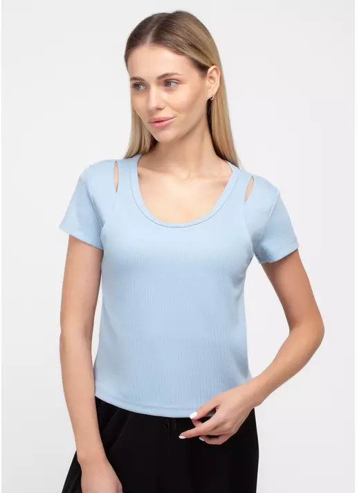 Футболка з імітацією майки LIGHT ESSENTIAL 4823/320 (блакитний) Футболка з імітацією майки LIGHT ESSENTIAL 4823/320 (блакитний)