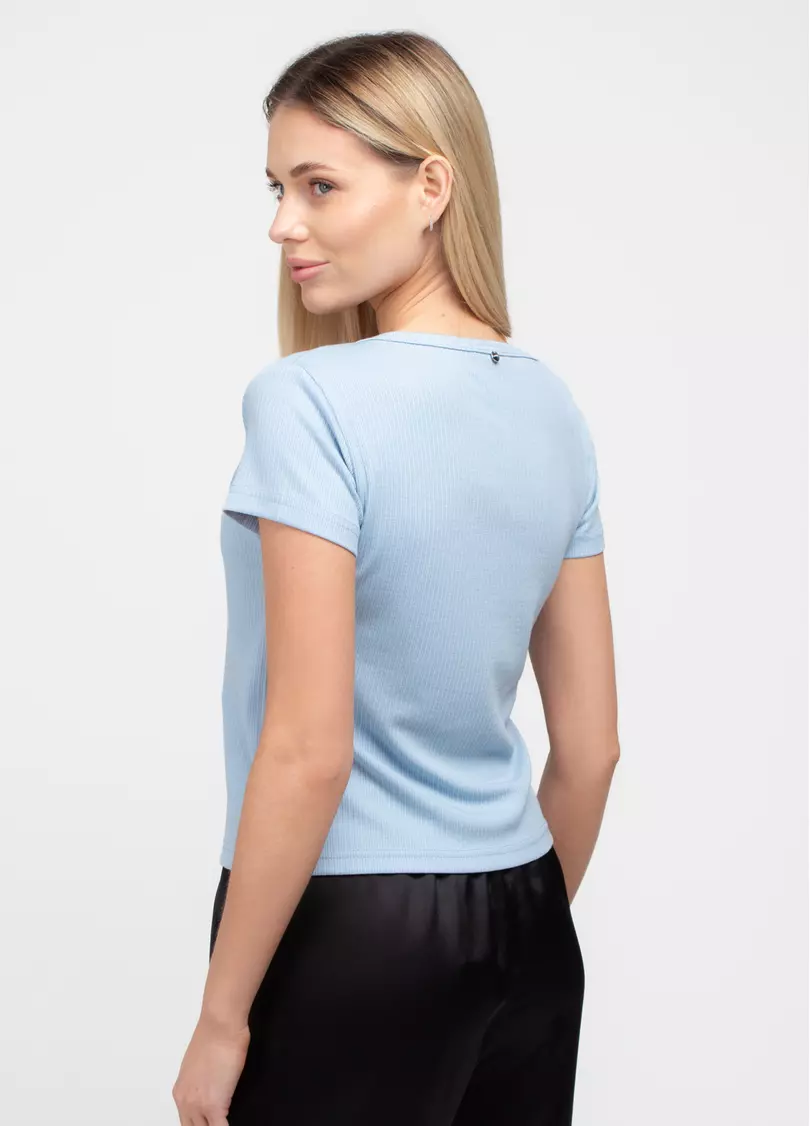 Футболка з імітацією майки LIGHT ESSENTIAL 4823/320 (блакитний)