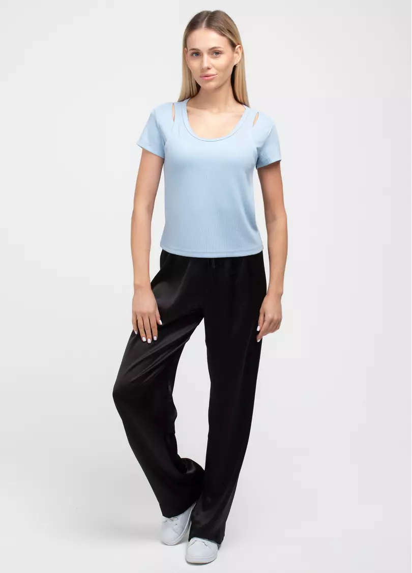 Футболка з імітацією майки LIGHT ESSENTIAL 4823/320 (блакитний)