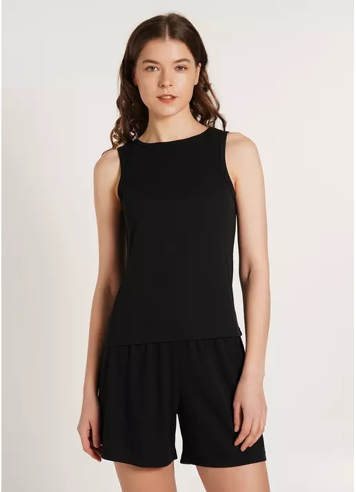 Майка з бавовни в рубчик RIB 3808/010 black (чорний) Майка з бавовни в рубчик RIB 3808/010 black (чорний)