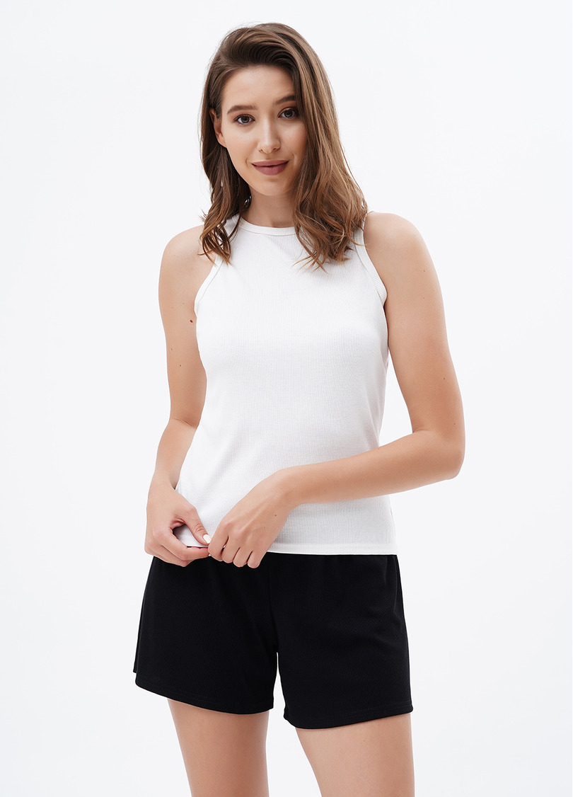 Майка в рубчик з бавовни RIB 3810/010 milk (білий)