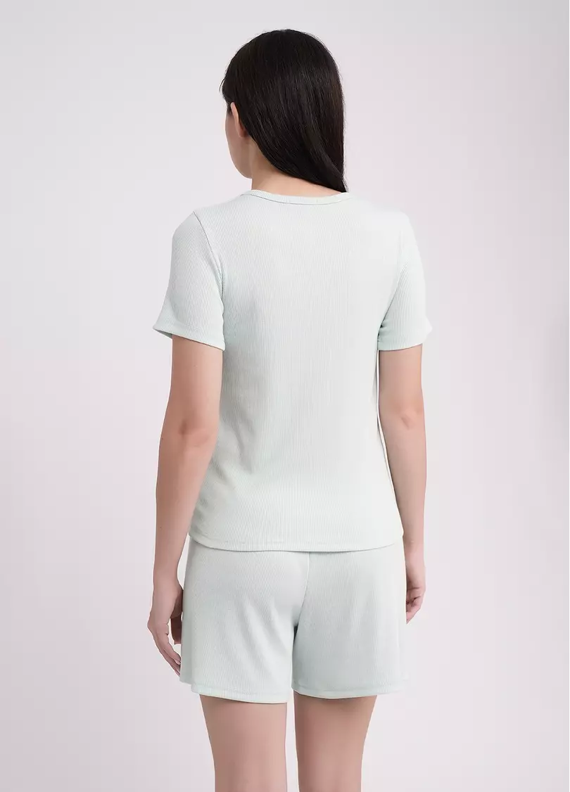 Футболка в рубчик хлопковая RIB 4804/010 fresh mint (зеленый)