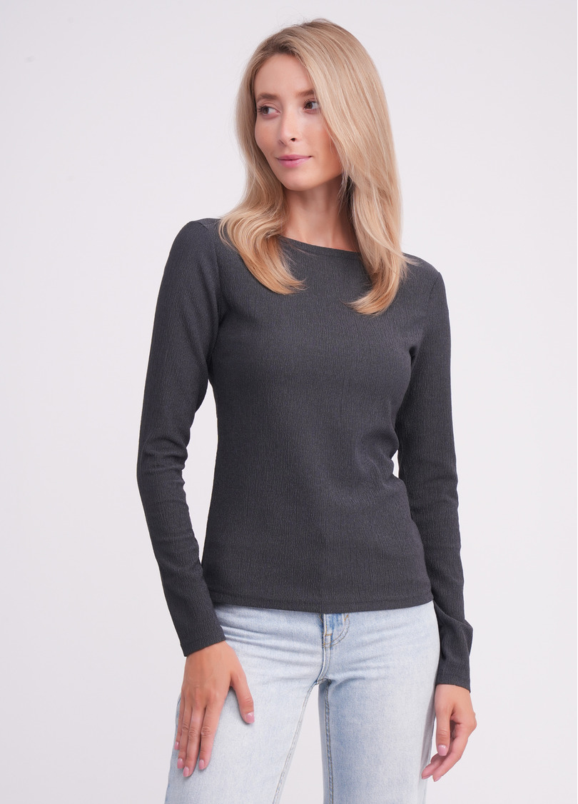 Лонгслив из жатки RUMPLE RICH 7002/260 graphite (серый)