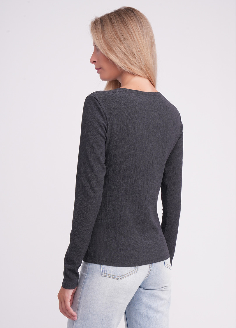 Лонгслив из жатки RUMPLE RICH 7002/260 graphite (серый)