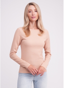 Лонгслив из жатки RUMPLE RICH 7002/260 light beige (бежевый)