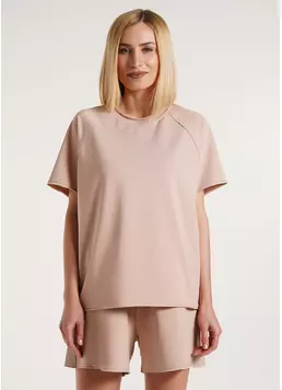 Футболка оверсайз з двохнитки STREET STYLE 4813/180 beige (бежевий)