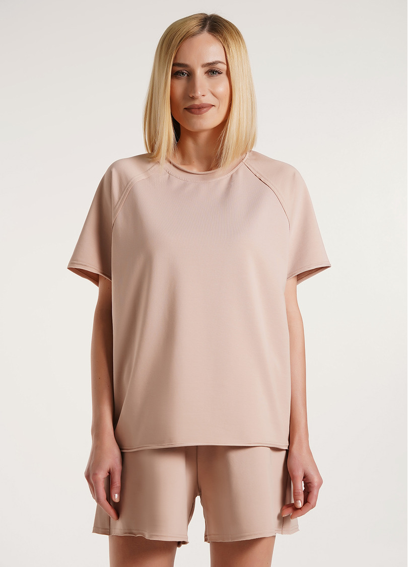 Футболка оверсайз из двухнитки STREET STYLE 4813/180 beige (бежевый)