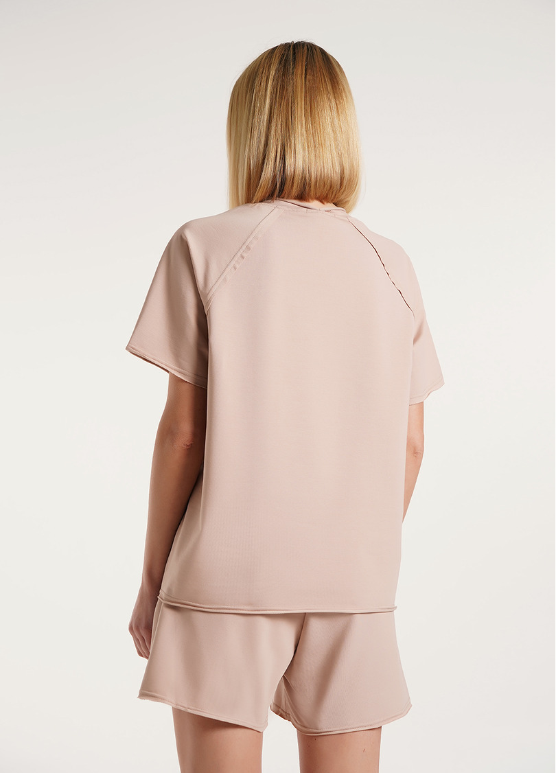 Футболка оверсайз из двухнитки STREET STYLE 4813/180 beige (бежевый)