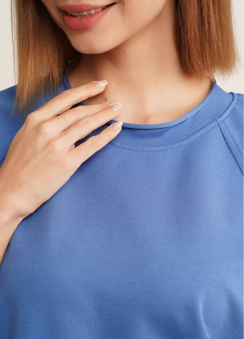 Футболка оверсайз из двухнитки STREET STYLE 4813/180 dark blue (синий)