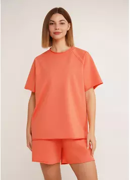Футболка оверсайз з двохнитки STREET STYLE 4813/180 dried carrot (помаранчевий) Футболка оверсайз з двохнитки STREET STYLE 4813/180 dried carrot (помаранчевий)