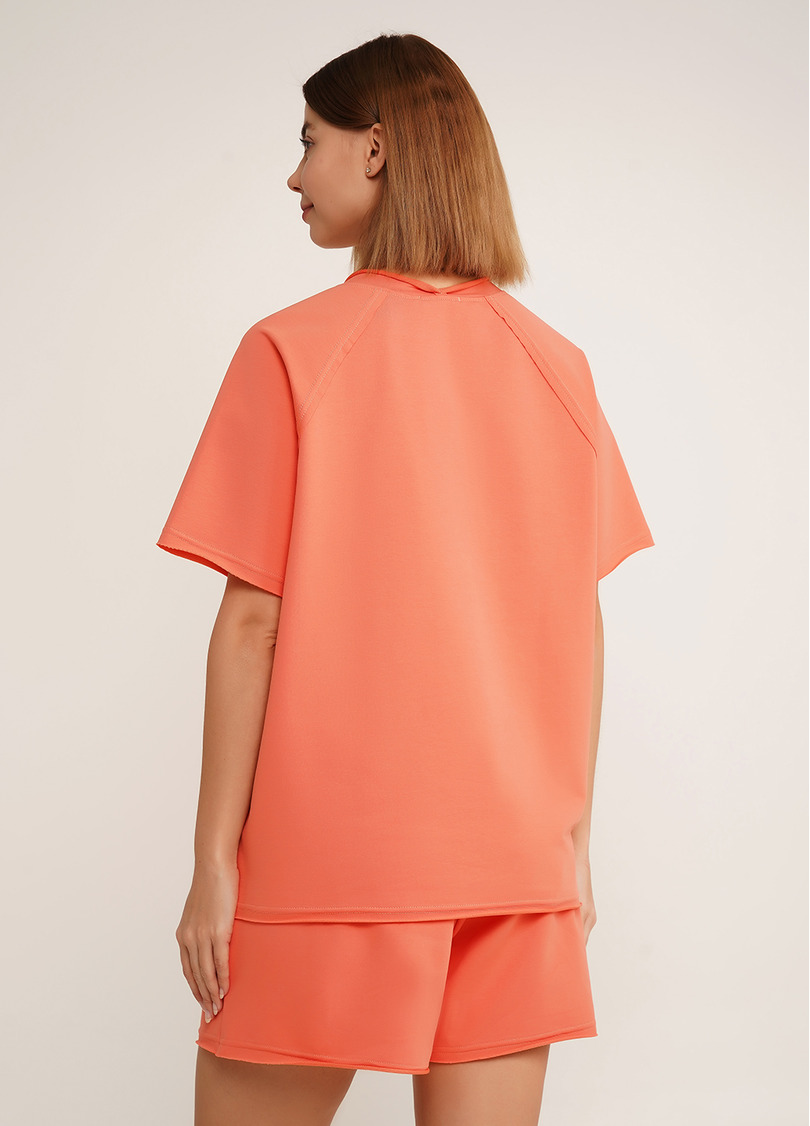 Футболка оверсайз з двохнитки STREET STYLE 4813/180 dried carrot (помаранчевий)