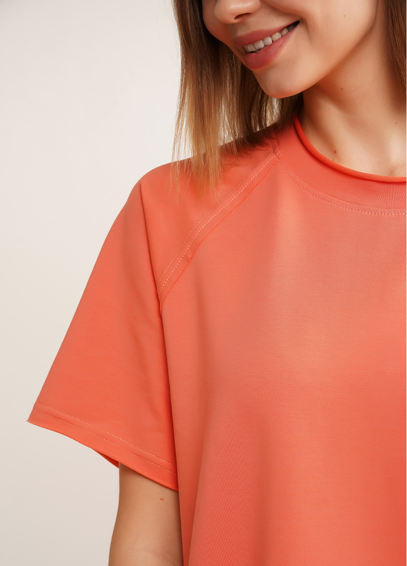 Футболка оверсайз з двохнитки STREET STYLE 4813/180 dried carrot (помаранчевий)