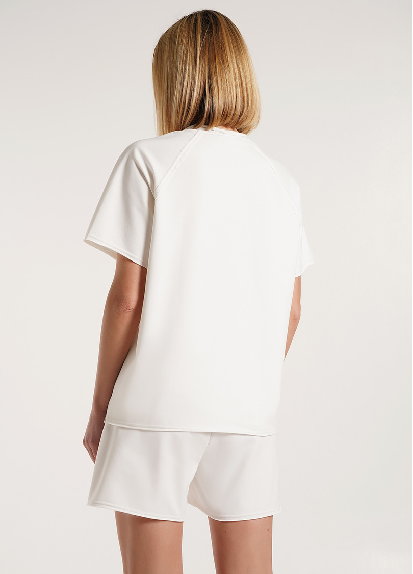 Футболка оверсайз из двухнитки STREET STYLE 4813/180 milk (белый)