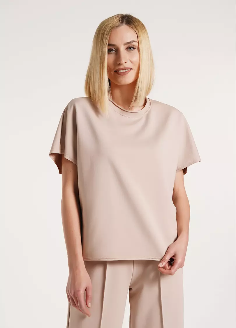 Футболка-кимоно из хлопка STREET STYLE 4814/180 nude (бежевый)