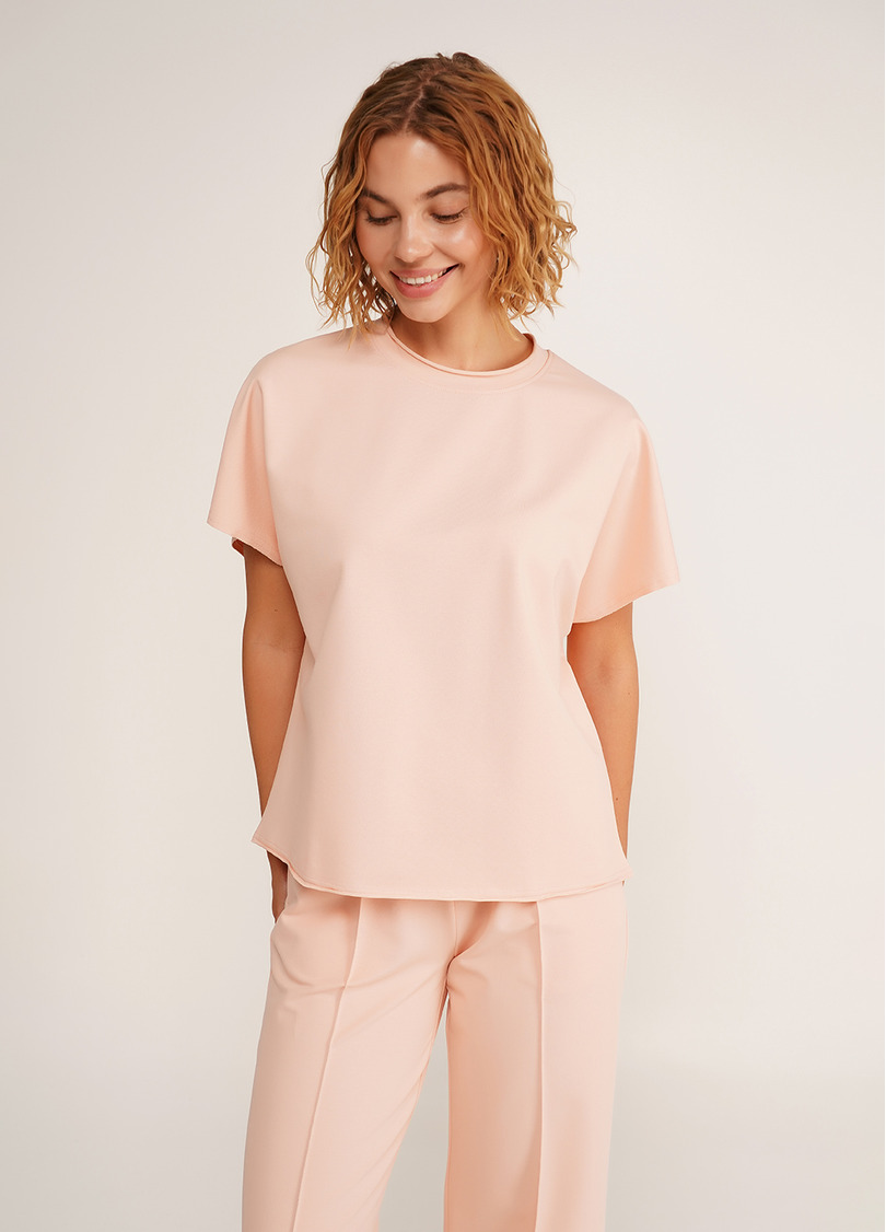 Футболка-кімоно з бавовни STREET STYLE 4814/180 peach pink (рожевий)