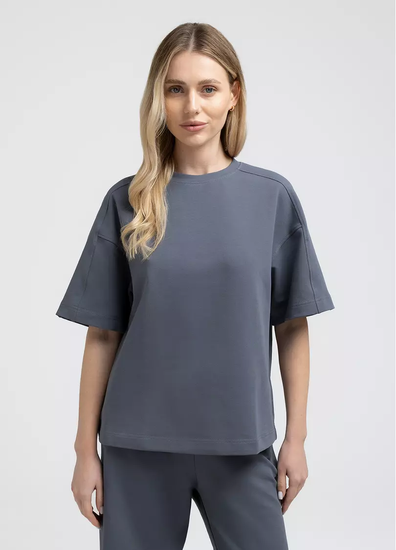 Футболка оверсайз STREET STYLE 4827/180 dark shadow (серый)