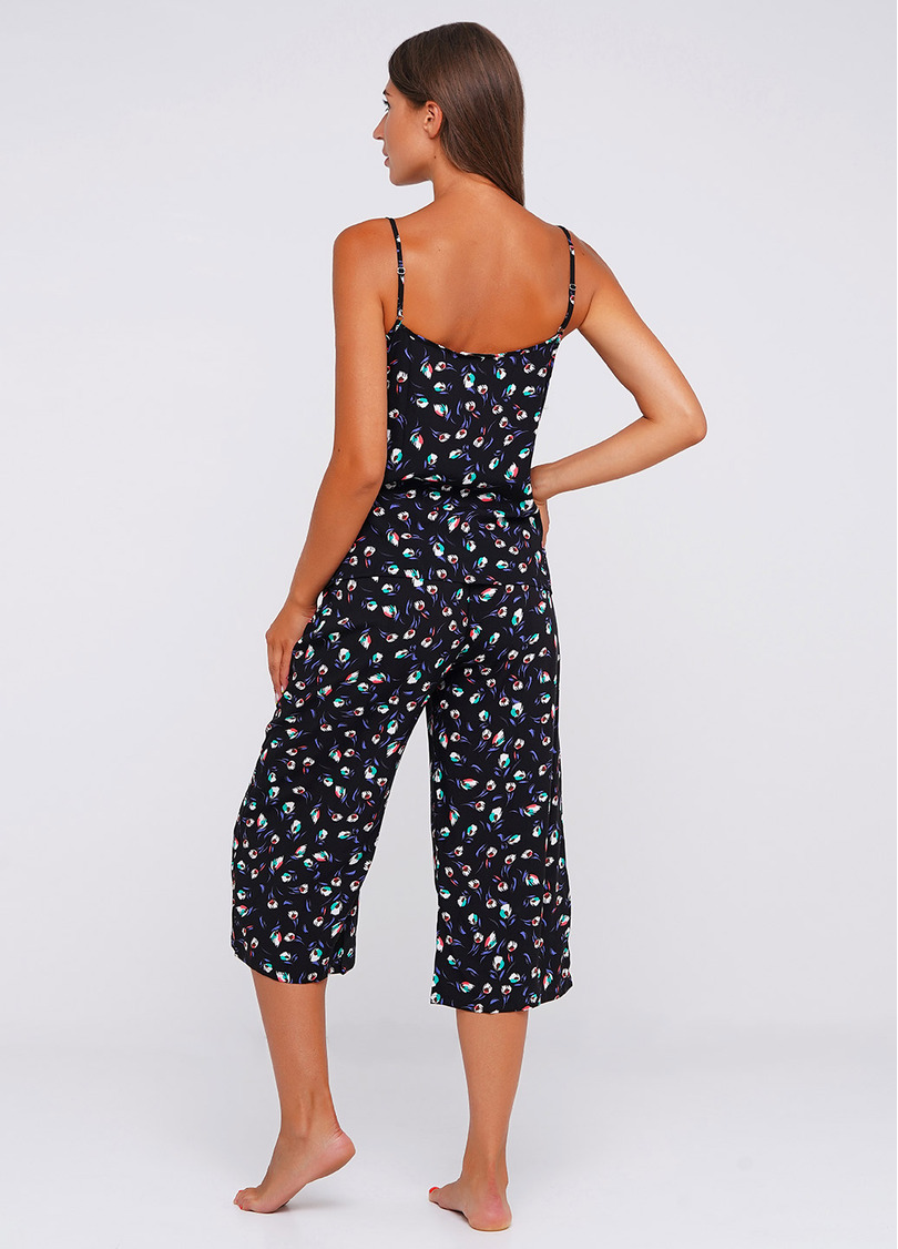 Майка на тонких бретельках SUMMER FLOWERS 3807/040 black (чорний)