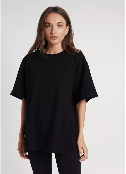 Футболка оверсайз T-SHIRT BASIC 4806/010 black (черный)