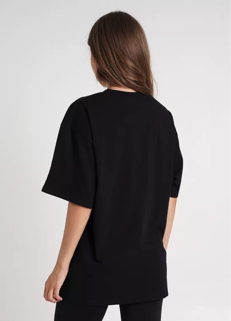 Футболка оверсайз T-SHIRT BASIC 4806/010 black (черный)