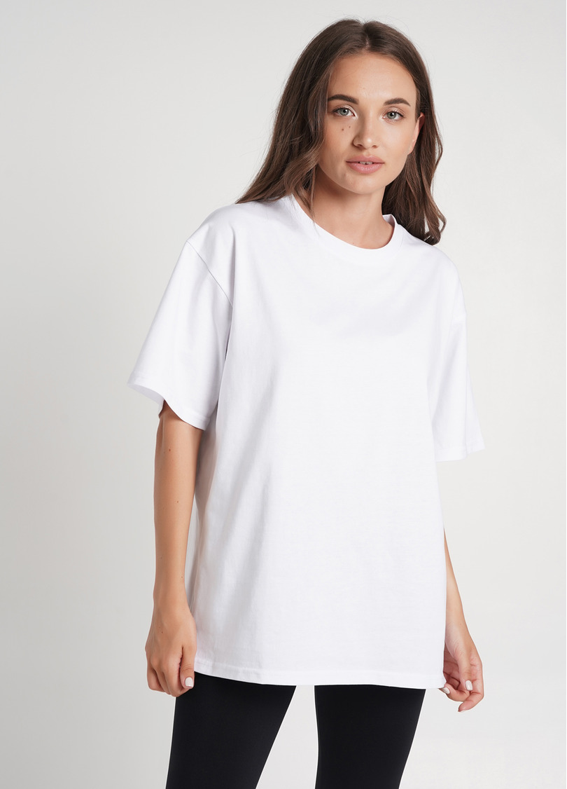Футболка оверсайз T-SHIRT BASIC 4806/010 white (білий)