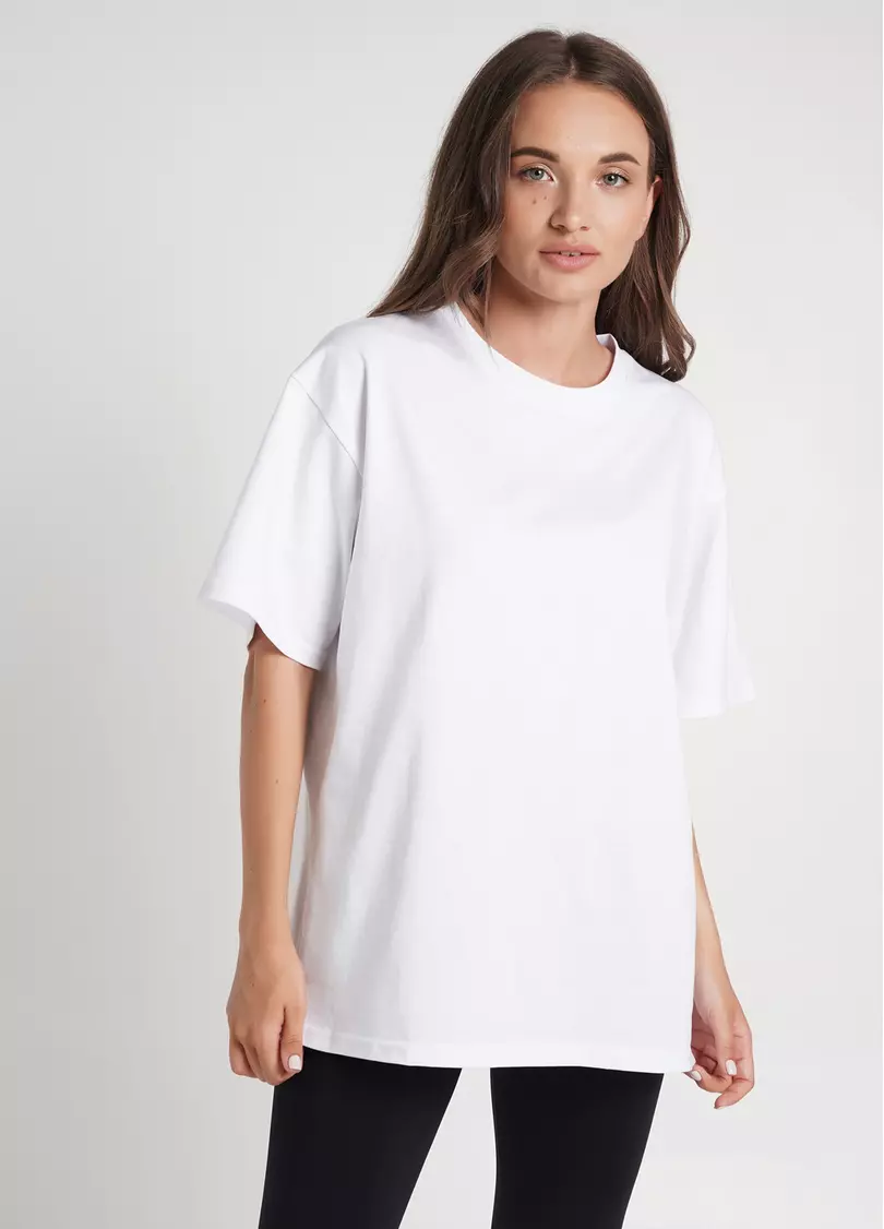Футболка оверсайз T-SHIRT BASIC 4806/010 white (белый)
