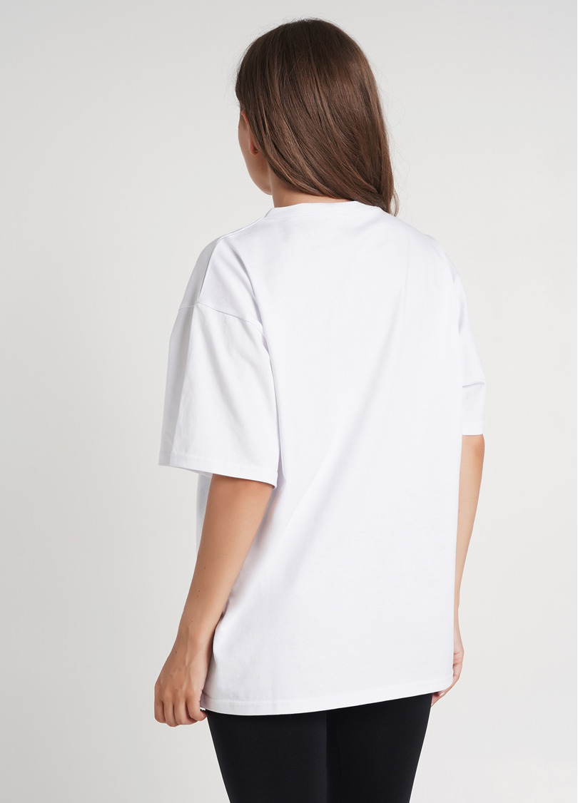 Футболка оверсайз T-SHIRT BASIC 4806/010 white (білий)