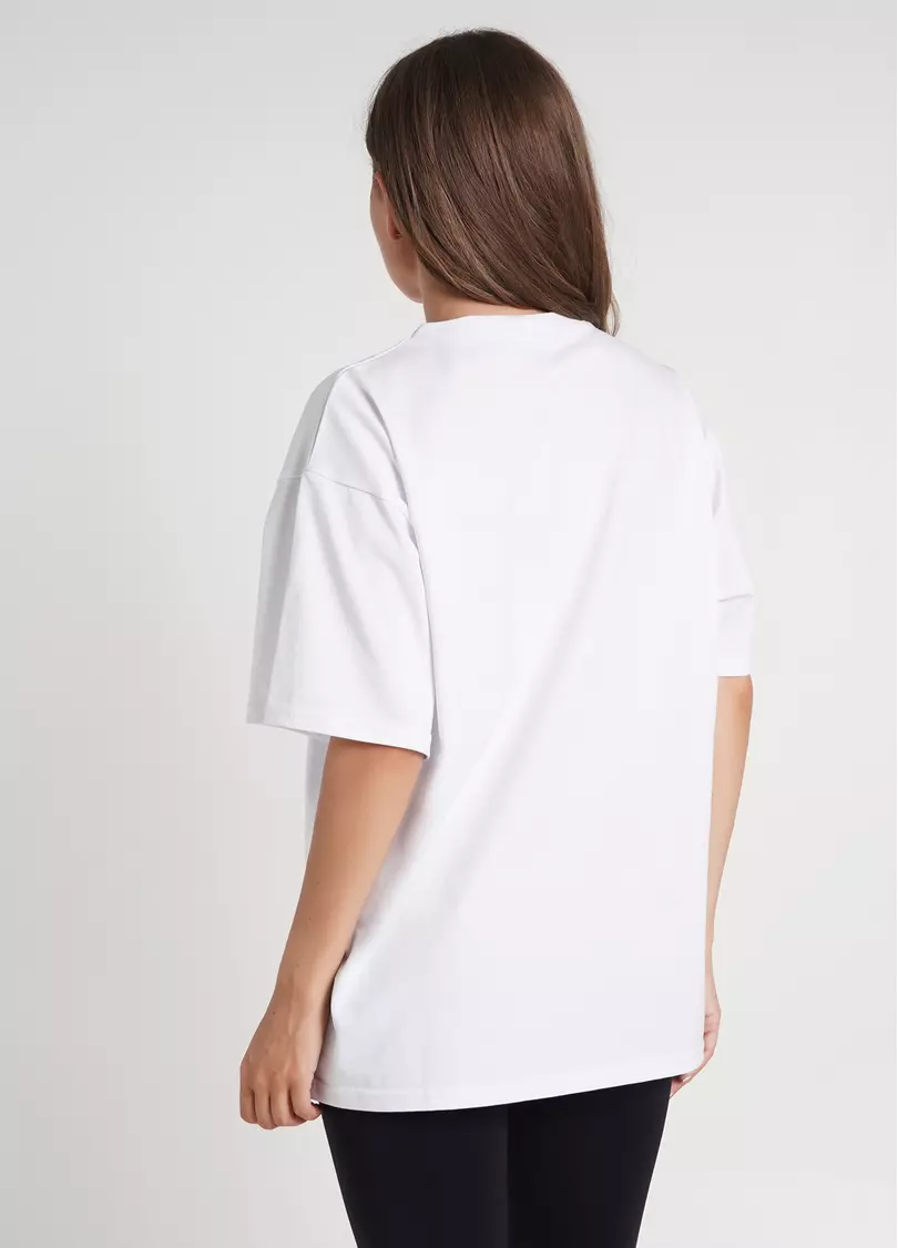 Футболка оверсайз T-SHIRT BASIC 4806/010 white (белый)