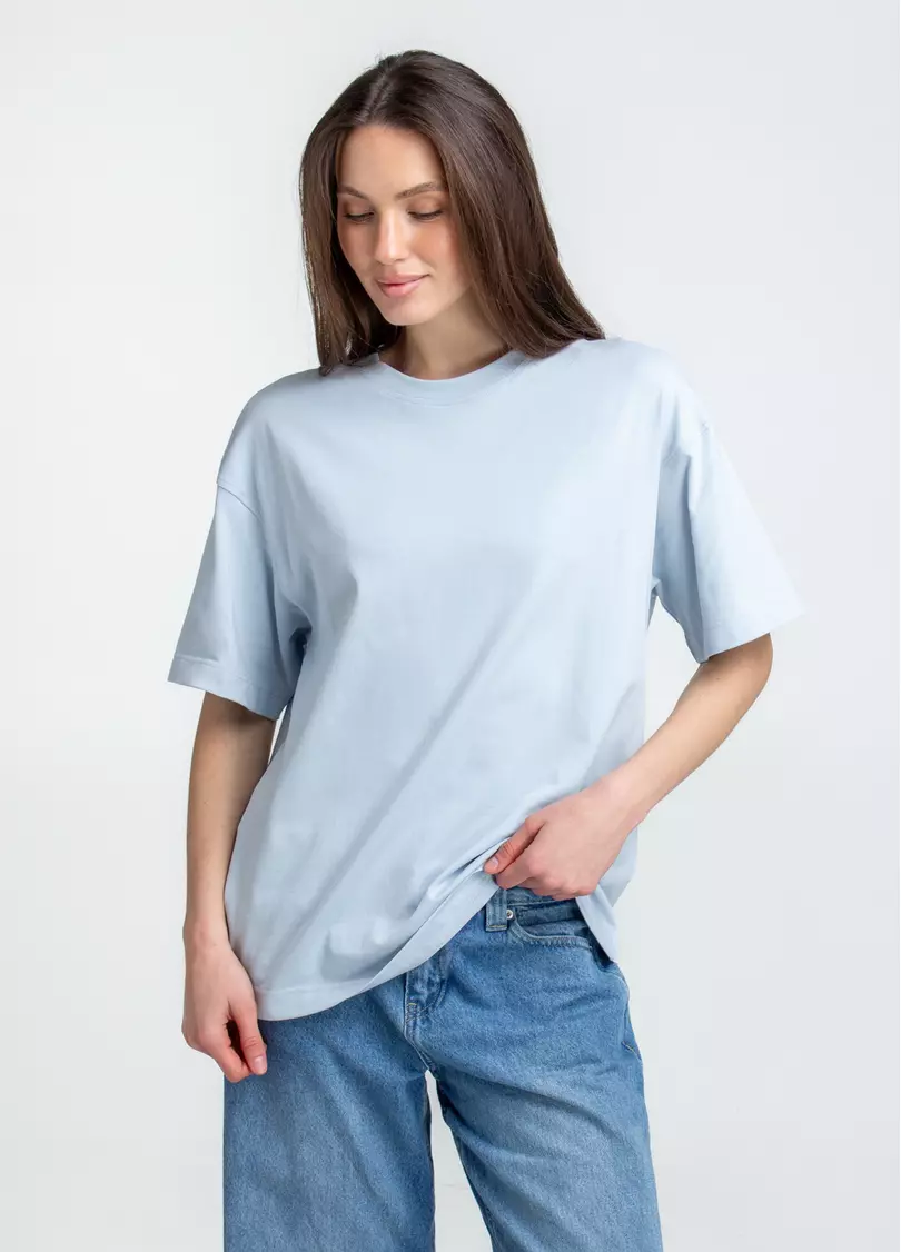 Футболка оверсайз T-SHIRT BASIC 4824/010 (блакитний)