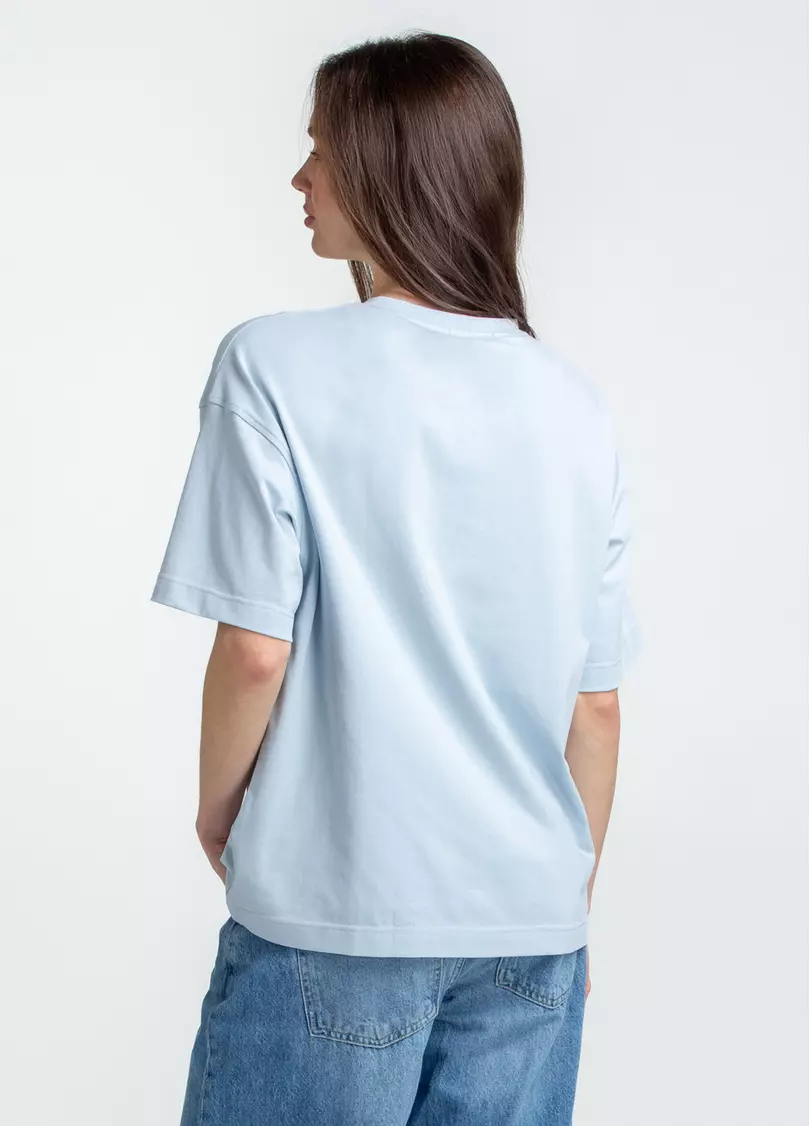Футболка оверсайз T-SHIRT BASIC 4824/010 (блакитний)