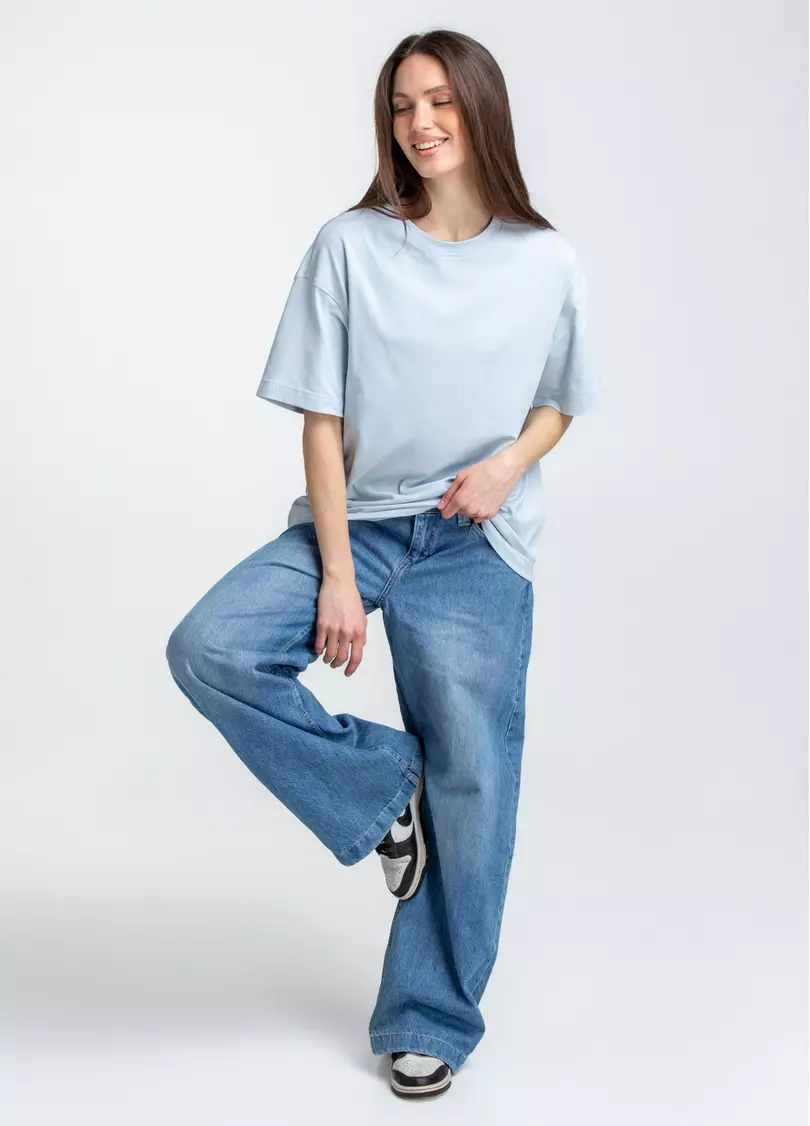 Футболка оверсайз T-SHIRT BASIC 4824/010 (блакитний)