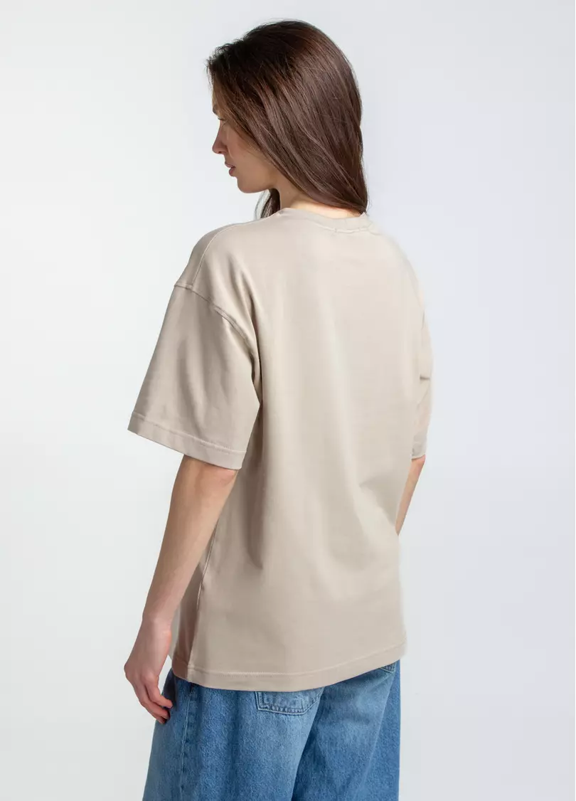 Футболка оверсайз T-SHIRT BASIC 4824/010 (бежевий)