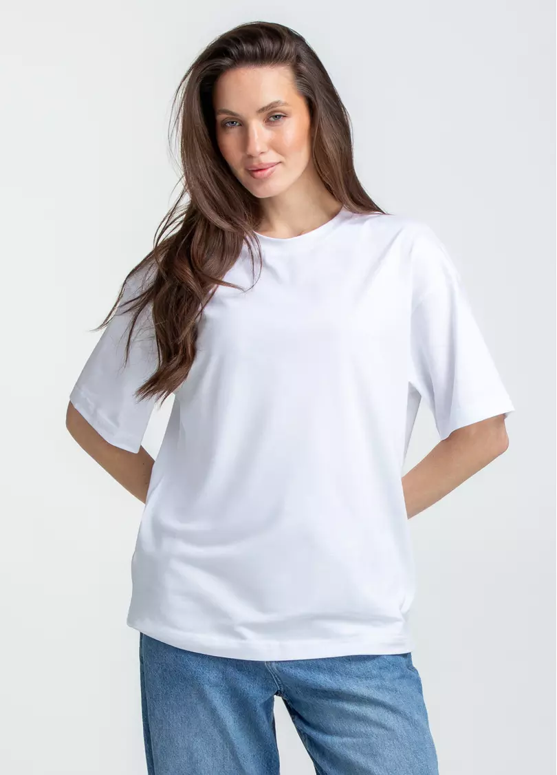 Футболка оверсайз T-SHIRT BASIC 4824/010 (білий)
