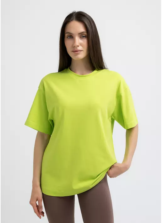 Футболка оверсайз T-SHIRT BASIC 4825/010 apple green (зеленый)