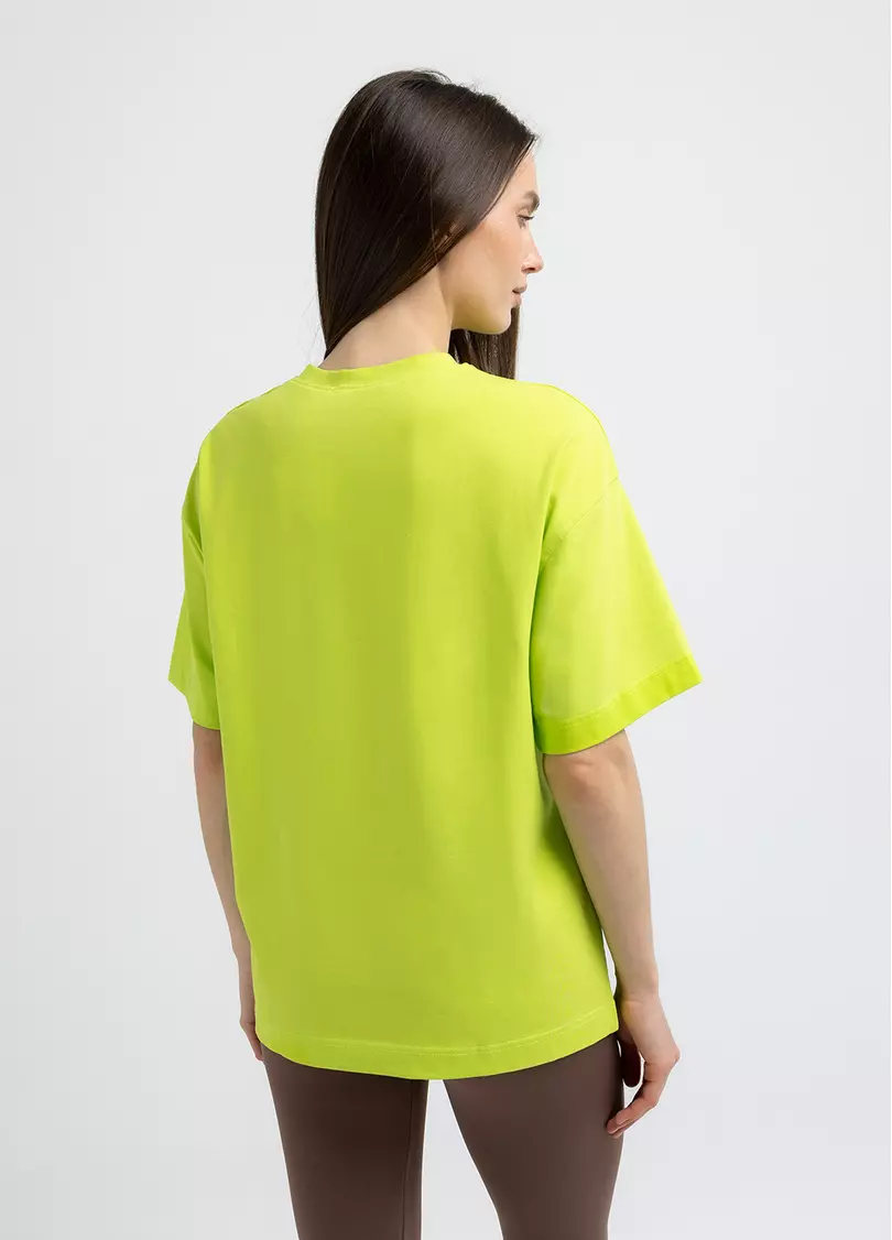 Футболка оверсайз T-SHIRT BASIC 4825/010 apple green (зеленый)