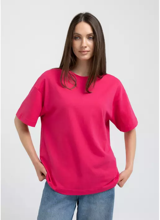Футболка оверсайз T-SHIRT BASIC 4825/010 fuchsia (рожевий) Футболка оверсайз T-SHIRT BASIC 4825/010 fuchsia (рожевий)