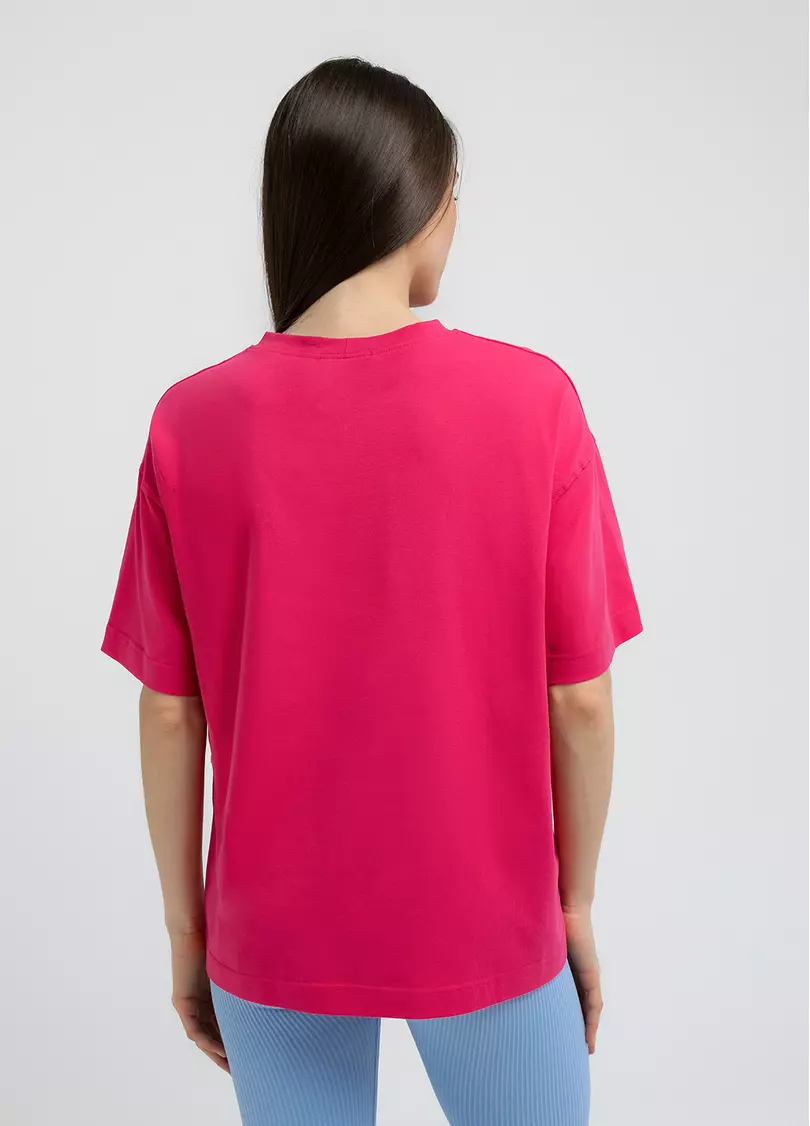 Футболка оверсайз T-SHIRT BASIC 4825/010 fuchsia (розовый)