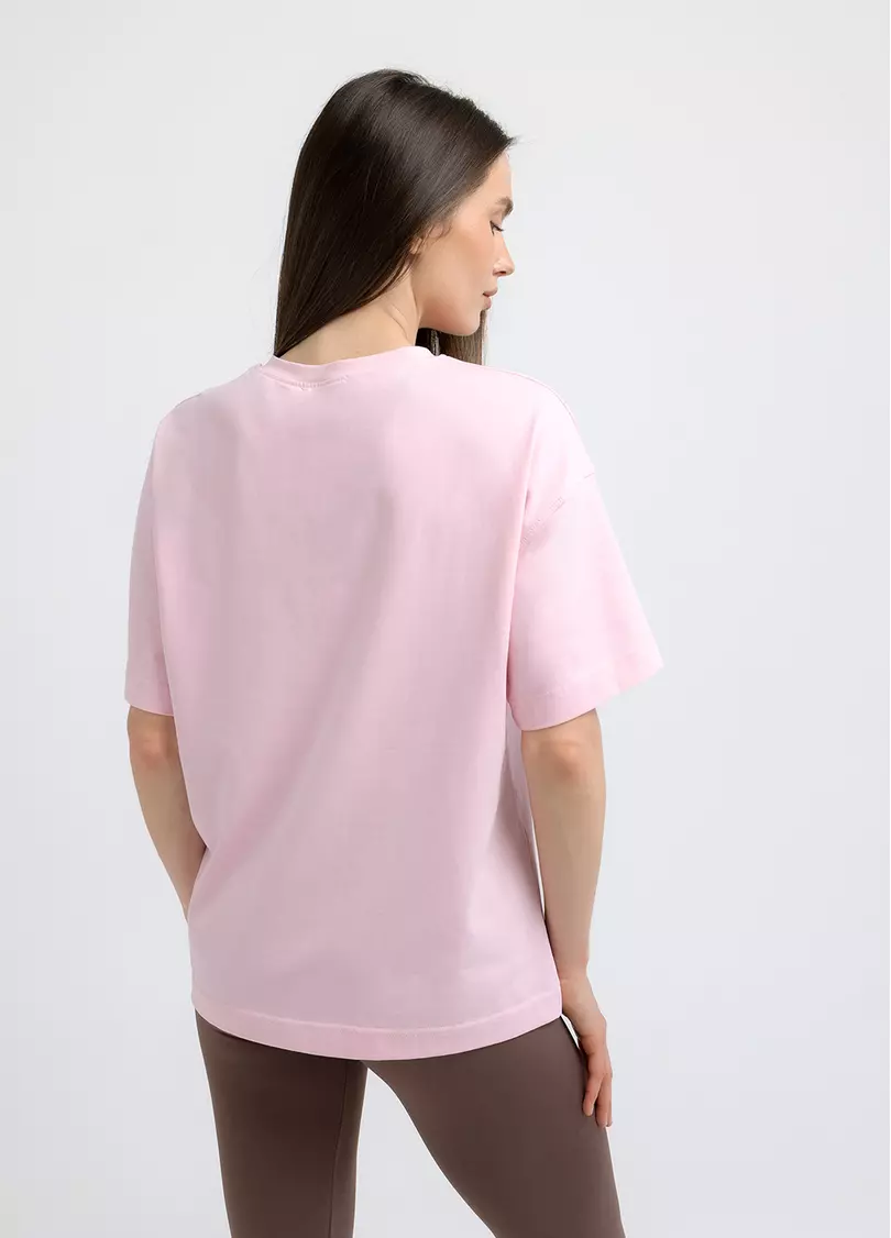 Футболка оверсайз T-SHIRT BASIC 4825/010 pale pink (розовый)