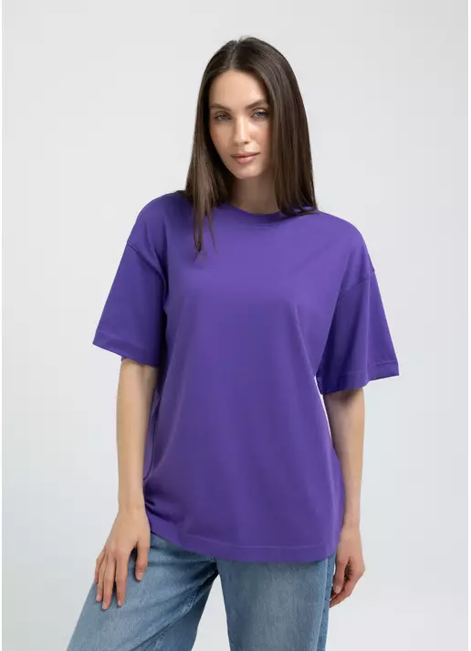Футболка оверсайз T-SHIRT BASIC 4825/010 violet (фіолетовий) Футболка оверсайз T-SHIRT BASIC 4825/010 violet (фіолетовий)