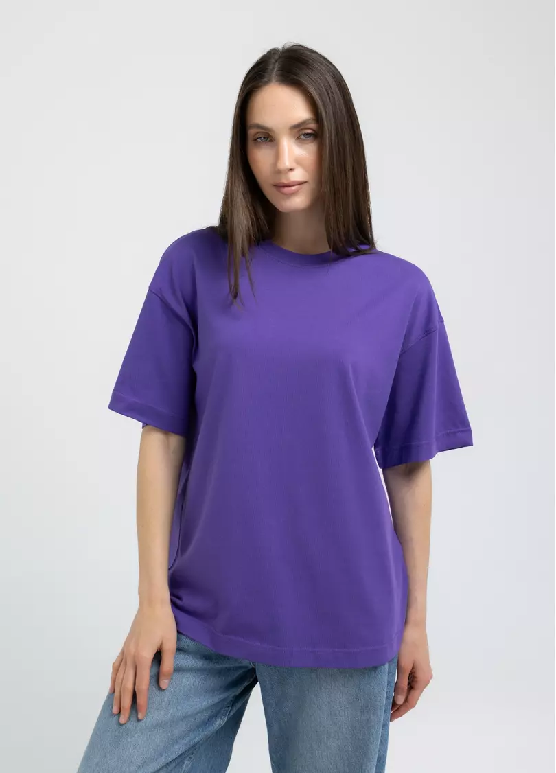 Футболка оверсайз T-SHIRT BASIC 4825/010 violet (фиолетовый)