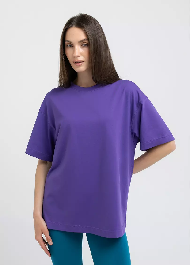 Футболка оверсайз T-SHIRT BASIC 4825/010 violet (фиолетовый)