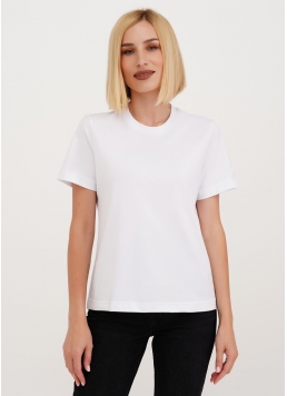 Хлопковая футболка T-SHIRT BASIC NECK 4815/010 white (белый)