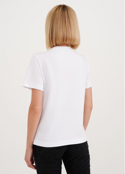 Бавовняна футболка T-SHIRT BASIC NECK 4815/010 white (білий)