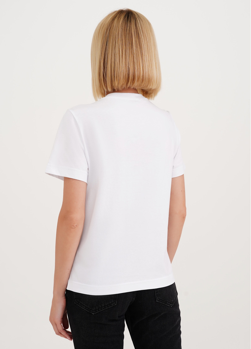 Хлопковая футболка T-SHIRT BASIC NECK 4815/010 white (белый)